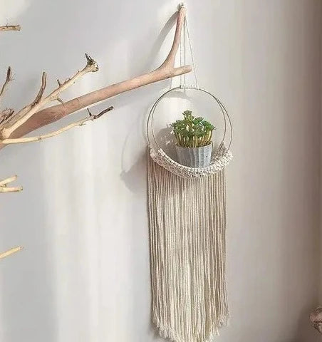 Boho Chic Macrame Wall Hanging Organizer - Leechoo